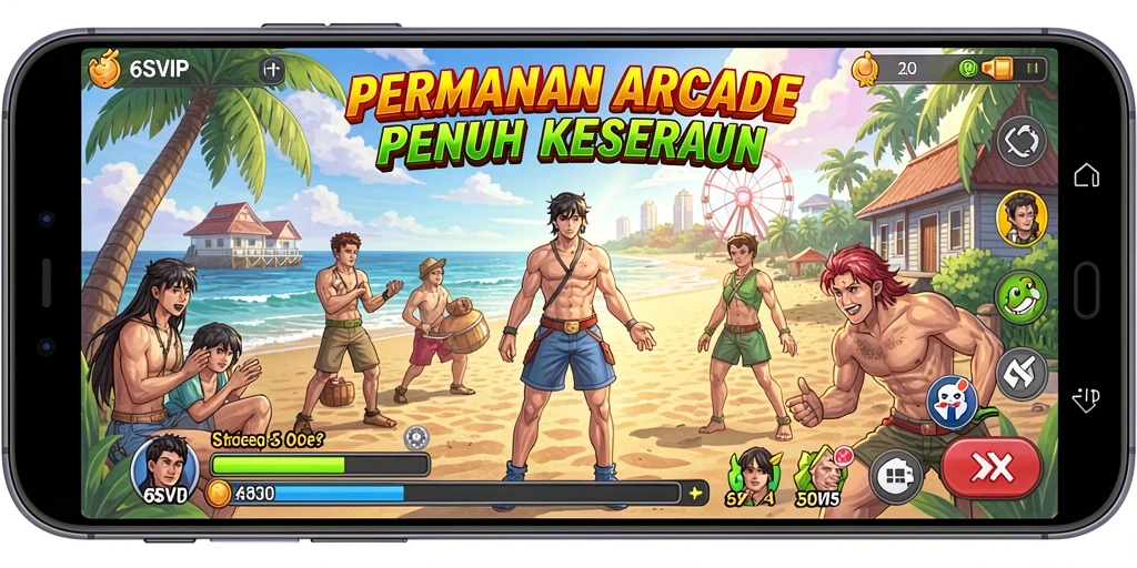Screenshot utama menunjukkan gameplay seru dari 6SVIP.