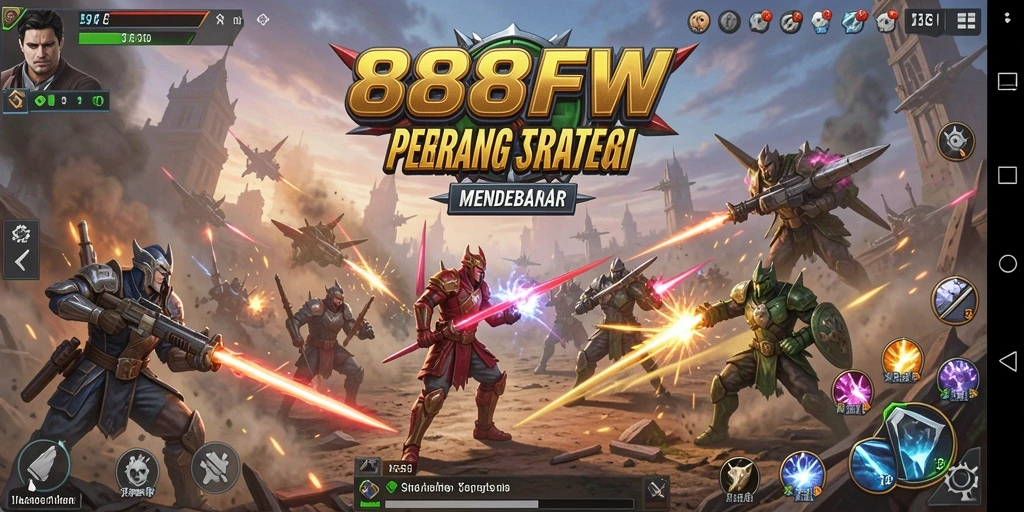 Screenshot gameplay <strong>888FW</strong> yang memukau dengan pertempuran epik.