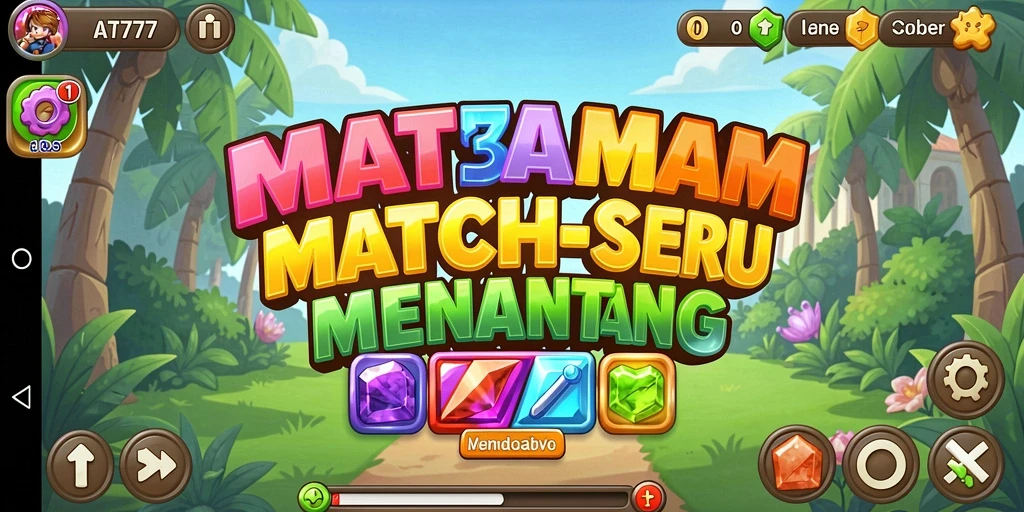 Tampilan gameplay AT777 yang seru dalam mencocokkan objek.