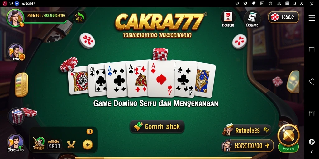 Tampilan menarik dari gameplay Domino CAKRA777 yang seru.