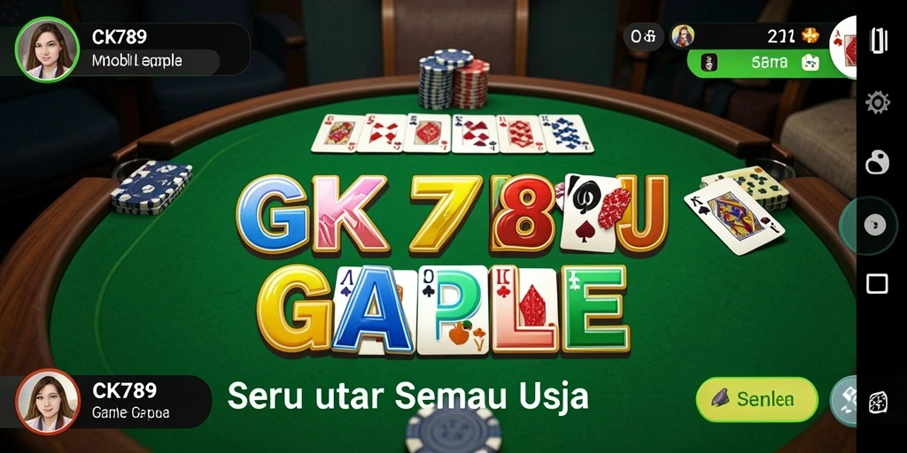 Tampilan gameplay CK789 yang menarik dan seru saat bermain Gaple.