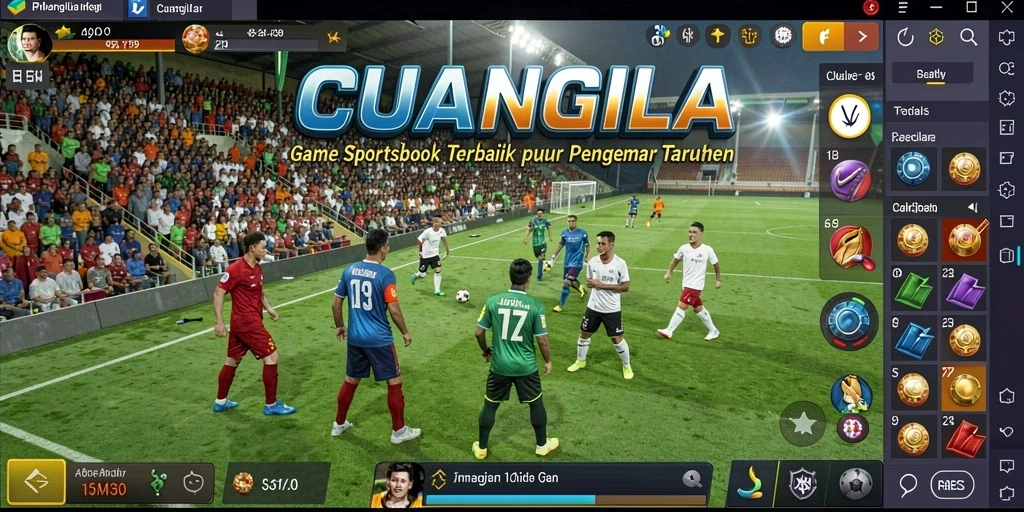 Tampilan gameplay CUANGILA saat bertaruh pada pertandingan olahraga.