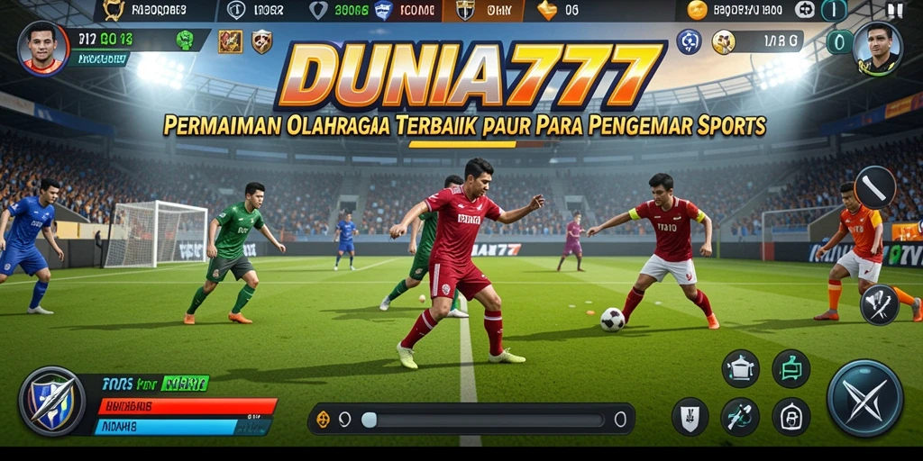 Screenshot DUNIA777 menampilkan aksi seru dalam permainan olahraga.