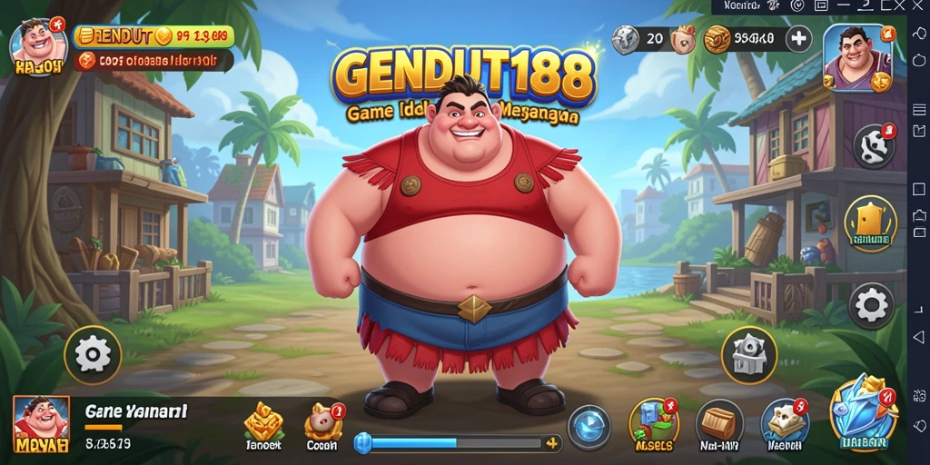 Gameplay GENDUT188 menampilkan suasana Idle yang seru dan menarik.