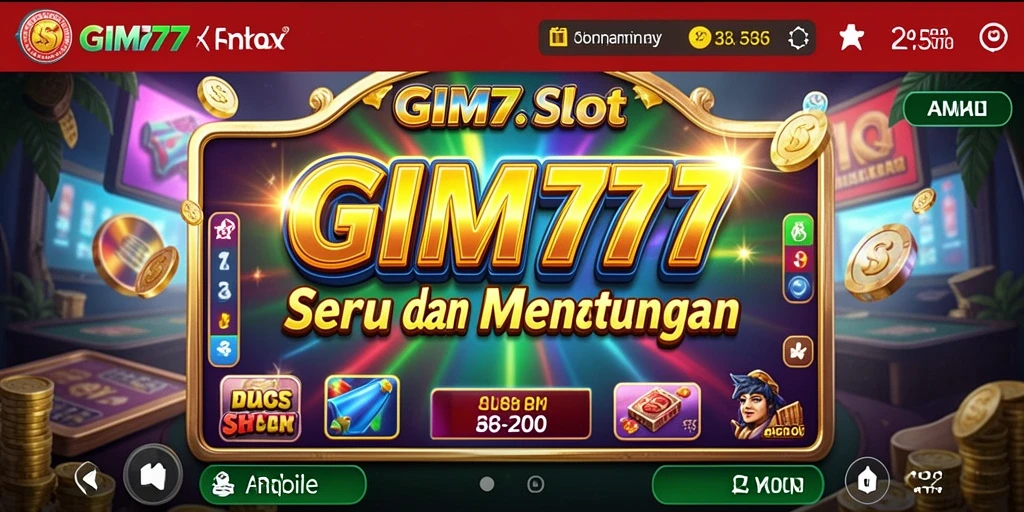 Tampilan gameplay GIM777 dengan mesin Slot yang menarik.