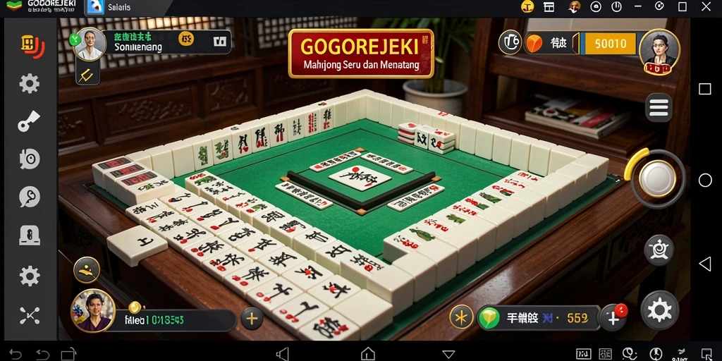 Screenshot GOGOREJEKI menunjukkan gameplay Mahjong yang mengasyikkan.