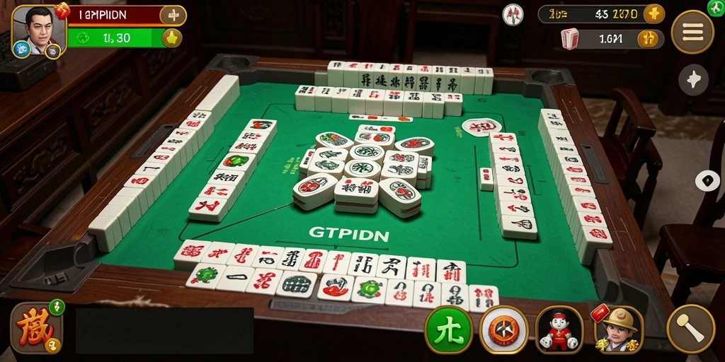 Screenshot GTPIDN menampilkan aksi seru dalam permainan Mahjong.
