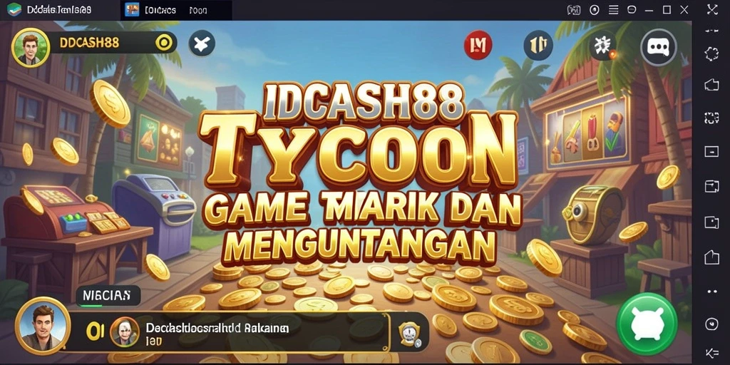 Screenshot gameplay IDCASH88 yang memperlihatkan keseruan mengelola bisnis.