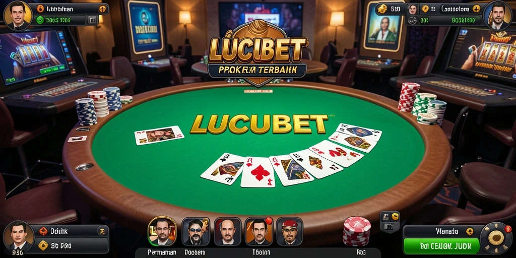 Screenshot gameplay LUCUBET yang menunjukkan aksi poker yang mendebarkan.