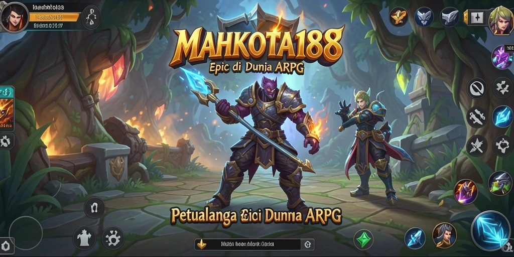 Tangkapan layar menunjukkan pertempuran intens dalam MAHKOTA188.