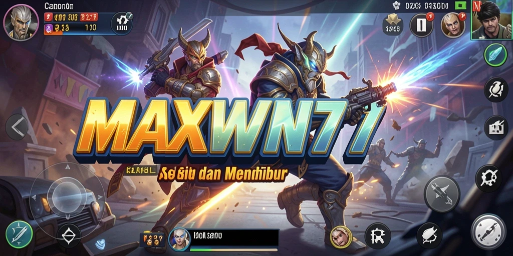 Screenshot gameplay <strong>MAXWIN77</strong> menampilkan aksi bertarung yang mendebarkan.