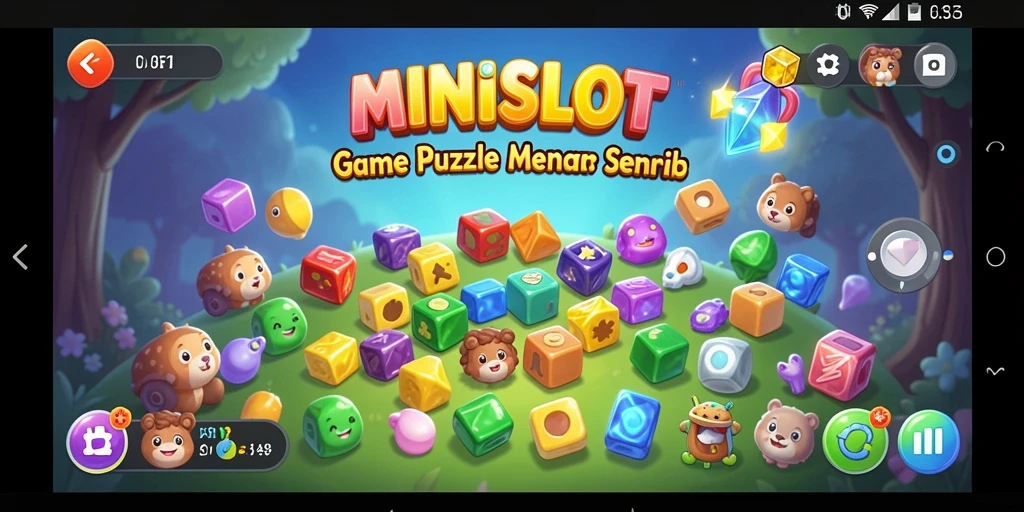 Tampilan gameplay MINISLOT yang seru dan menantang puzzle.