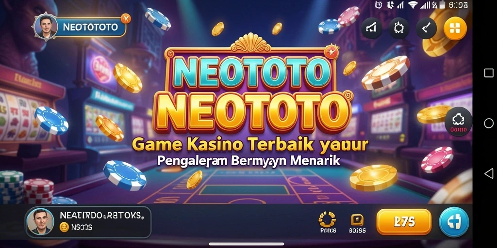 Tampilan aksi menarik dan warna-warni dalam gameplay Kasino.