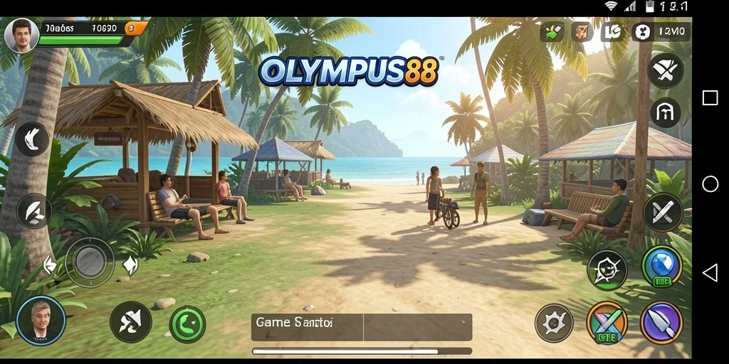 Tampilan gameplay OLYMPUS88 yang ceria dan interaktif.