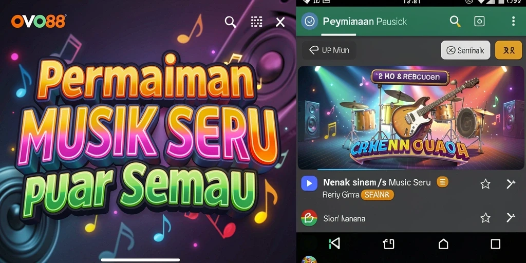 Tampilan gameplay OVO88 yang menarik dengan berbagai lagu.