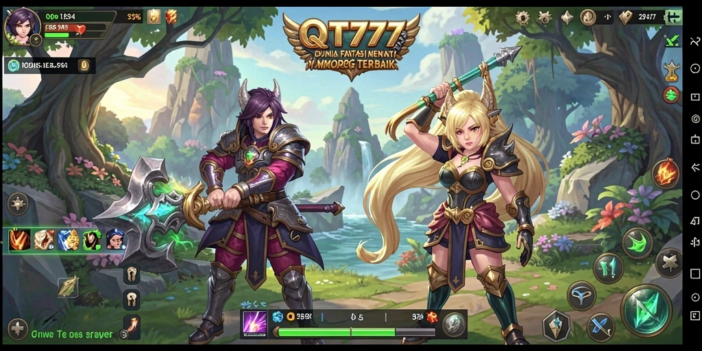 Tampilan gameplay seru di dunia MMORPG yang menakjubkan.