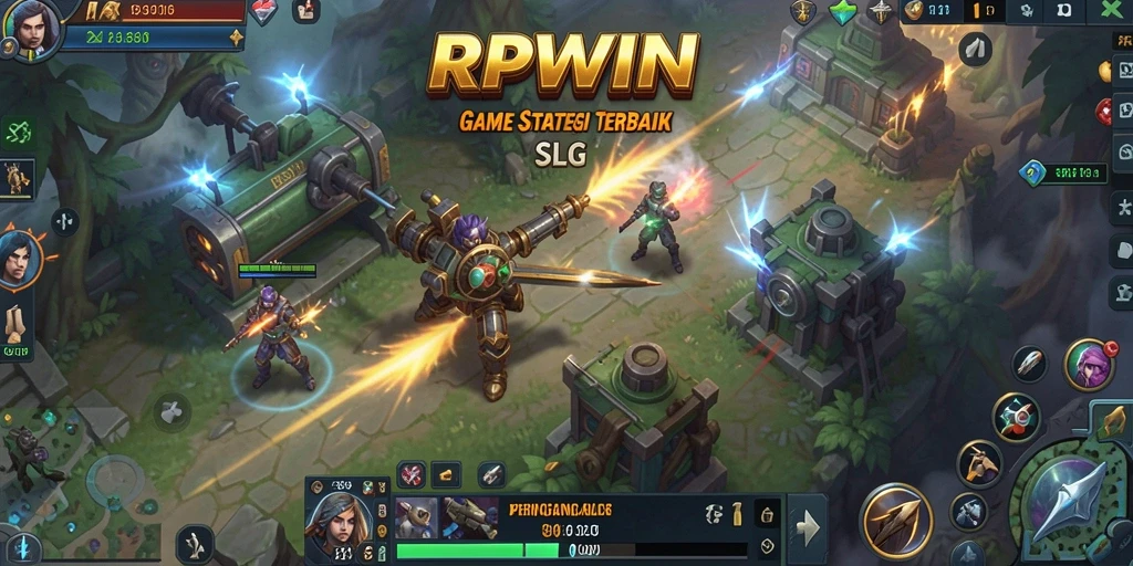 Screenshot menampilkan aksi pertempuran strategis dalam RPWIN.