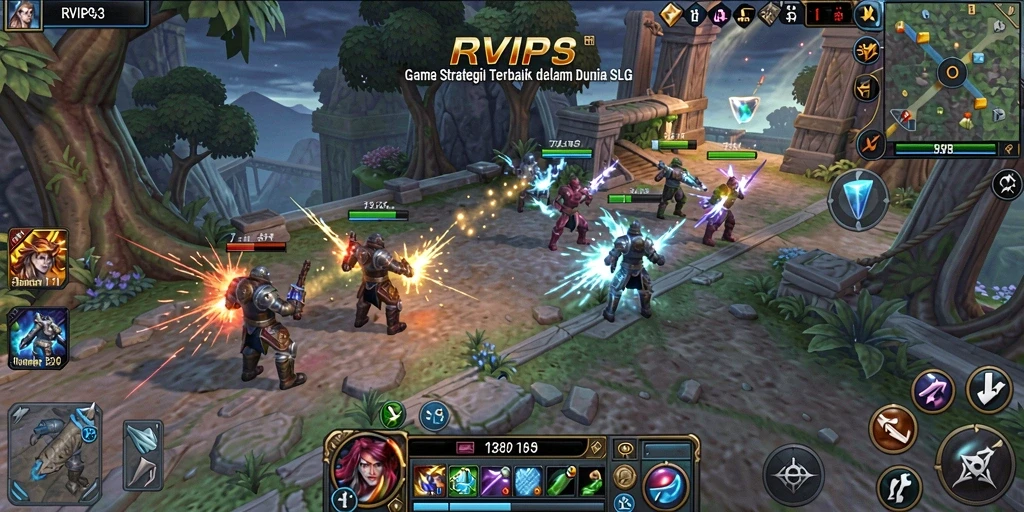 Tampilan aksi intens dalam gameplay RVIP3.