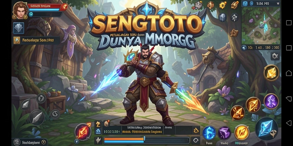 Screenshot gameplay SENGTOTO menampilkan pertempuran seru dalam MMORPG.