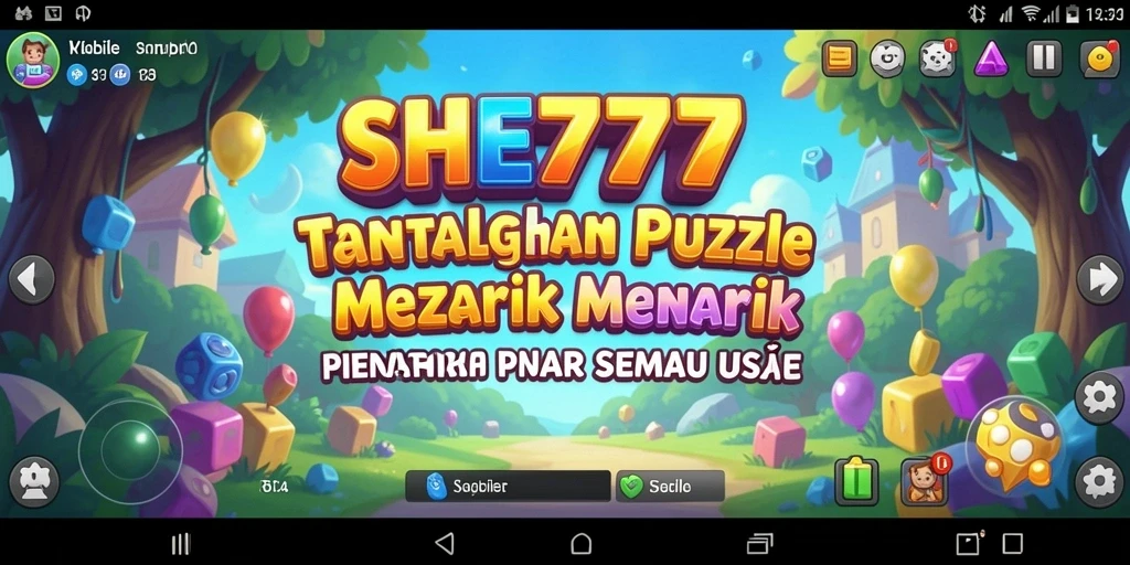 Tangkapan layar utama SHE777 menampilkan gameplay Puzzle yang menantang dan seru.