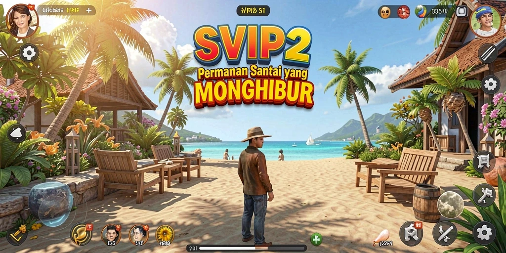 Tampilan gameplay SVIP2 yang ceria dan menghibur.
