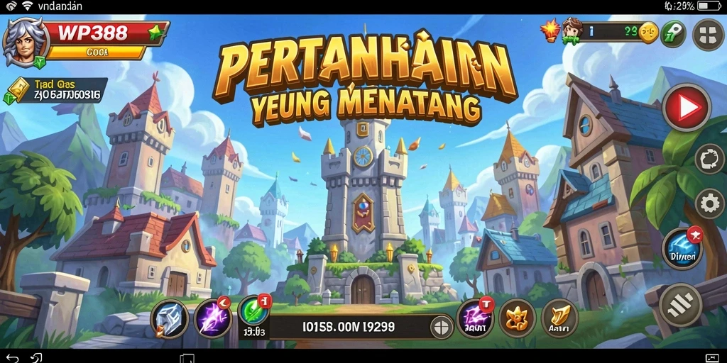 Tangkapan layar WP888 menunjukkan aksi menyenangkan dalam gameplay Tower Defense.